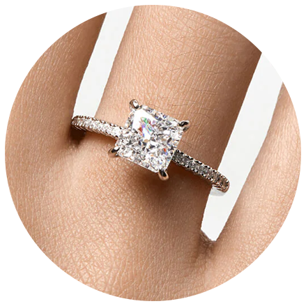 Square Radiant Engagement Ring