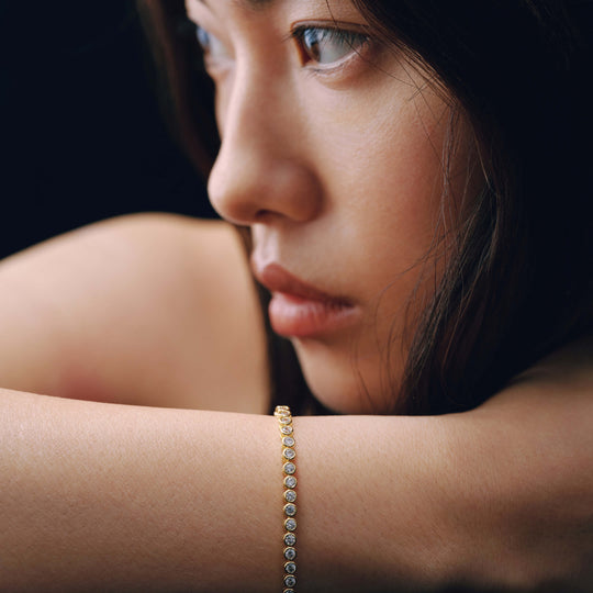 Round Bezel Tennis Bracelet