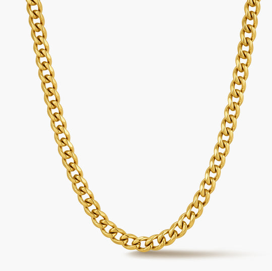 Classic Round Curb Chain Necklace 5mm