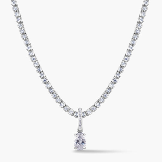 Oval Pendant | Pavé Hinged Bail