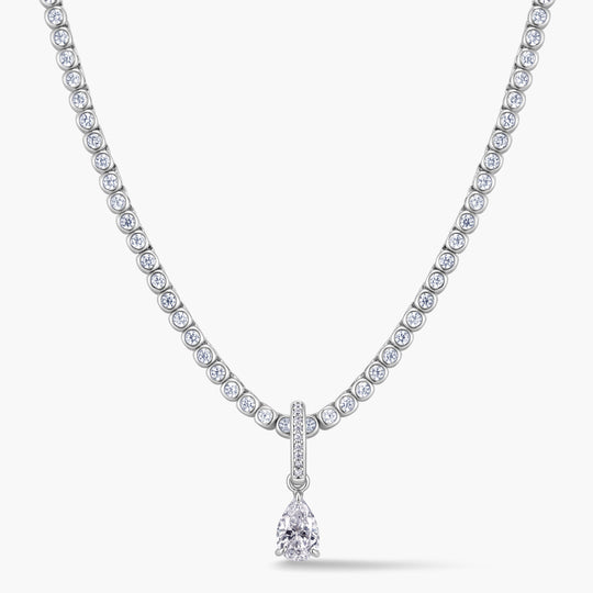 Pear Pendant | Pavé Hinged Bail