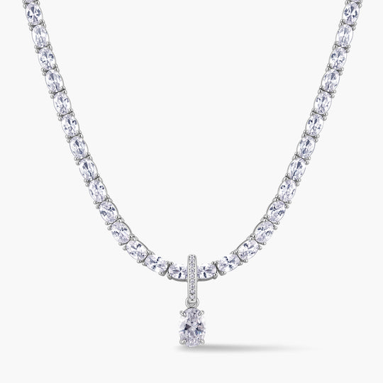 Oval Pendant | Pavé Hinged Bail
