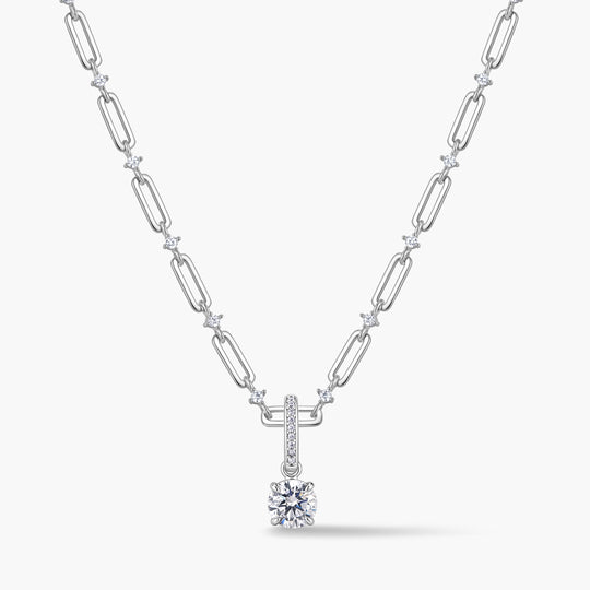 Round Pendant | Pavé Hinged Bail
