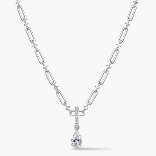 Pear Pendant | Pavé Hinged Bail