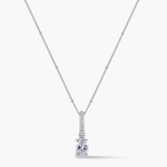 Oval Pendant | Pavé Hinged Bail