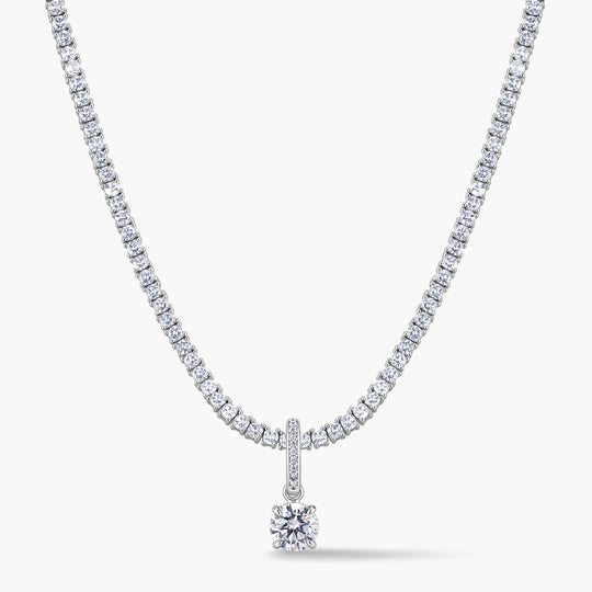 Round Pendant | Pavé Hinged Bail