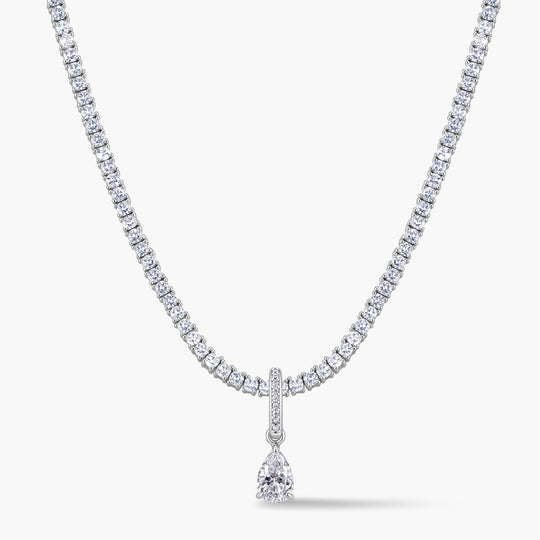 Pear Pendant | Pavé Hinged Bail