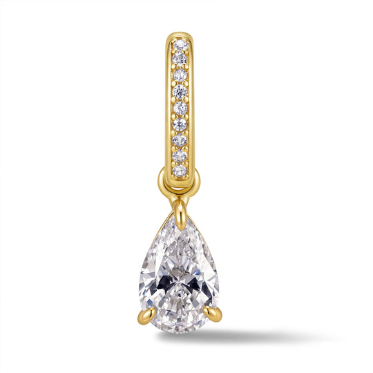 Pear Pendant | Pavé Hinged Bail
