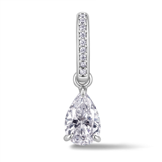 Pear Pendant | Pavé Hinged Bail