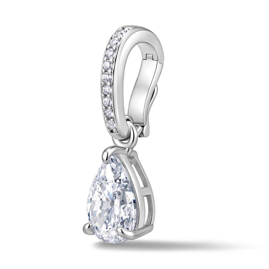 Pear Pendant | Pavé Hinged Bail