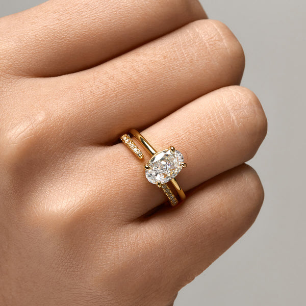 Open Pavé Stacking Ring