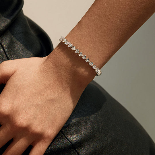 Heart Tennis Bracelet