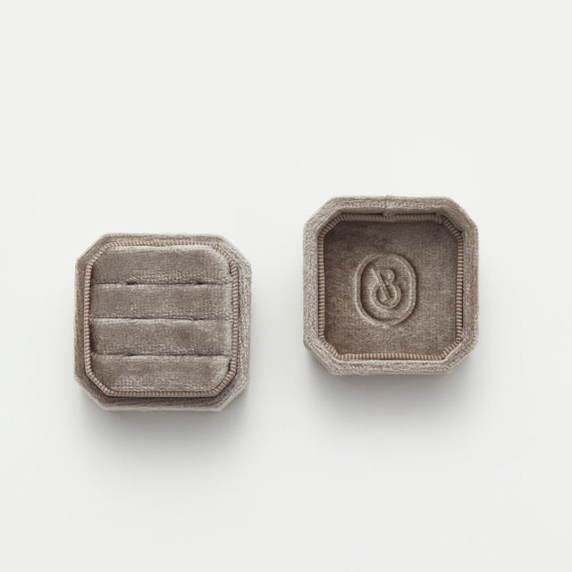 Velvet Trio Square Ring Box