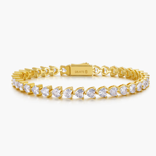 Heart Tennis Bracelet