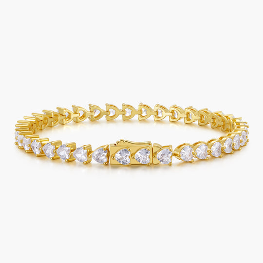 Heart Tennis Bracelet