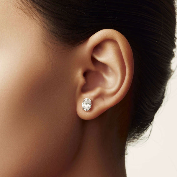Oval Stud Earrings | Oval Stud Earrings Gold – OBJKTS Jewelry