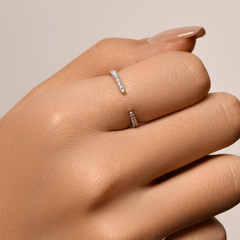 Open Pavé Stacking Ring Promo