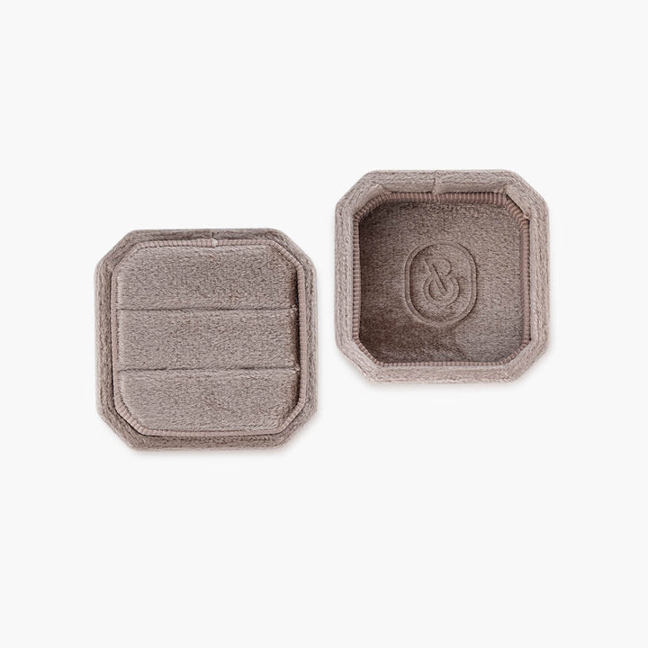 Velvet Double Slot Ring Box
