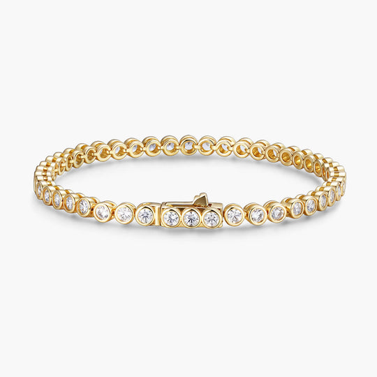 Round Bezel Tennis Bracelet