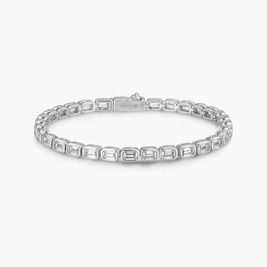 Bezel Emerald Tennis Bracelet