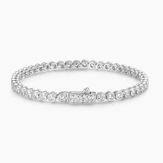Round Bezel Tennis Bracelet