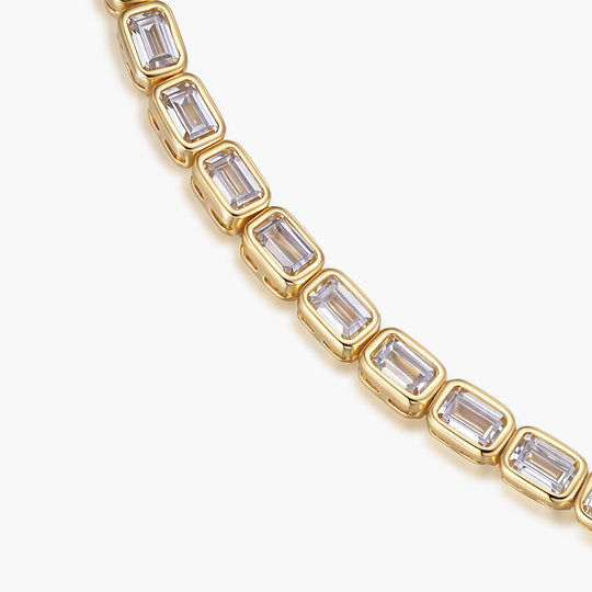 Bezel Emerald Tennis Bracelet