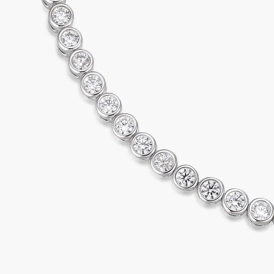 Round Bezel Tennis Bracelet