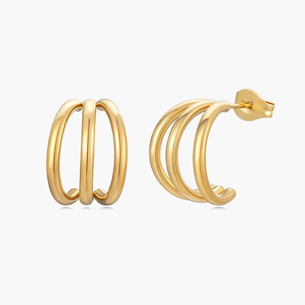 Trinity Hoop Earrings