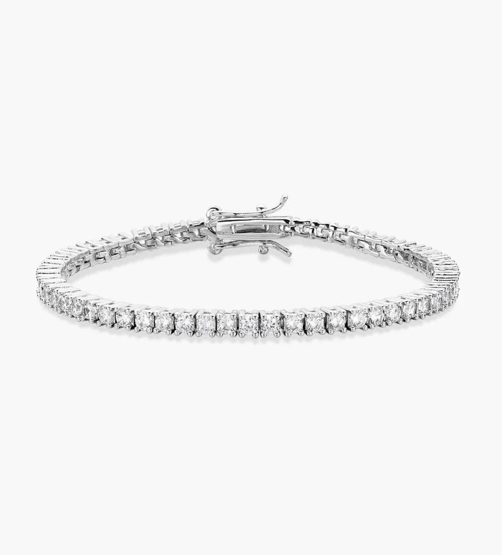 Silver tennis bracelet