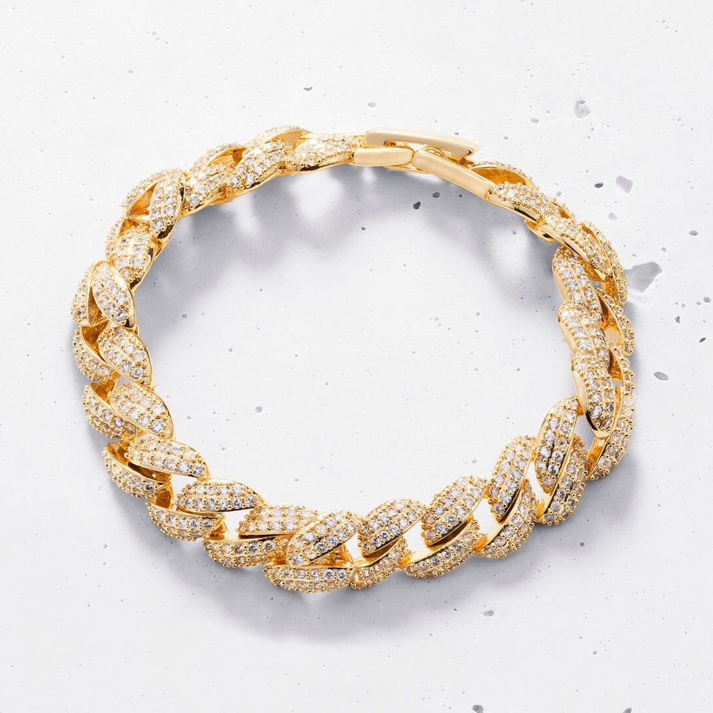 Gold Bracelet for Men - Made of Stainless Steel - Gold Chain Bracelet for Men - Gold Wrap-Around Bracelet 14.5”
