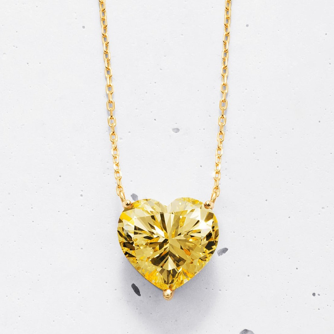 Heart-cut Pendant Necklace | Colours