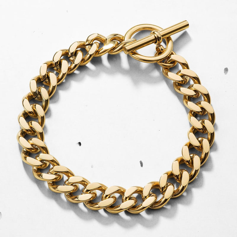 Curb Chain T Bar Bracelet