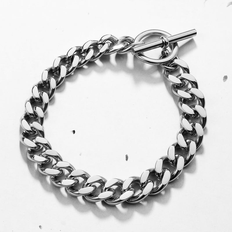 Curb Chain T Bar Bracelet