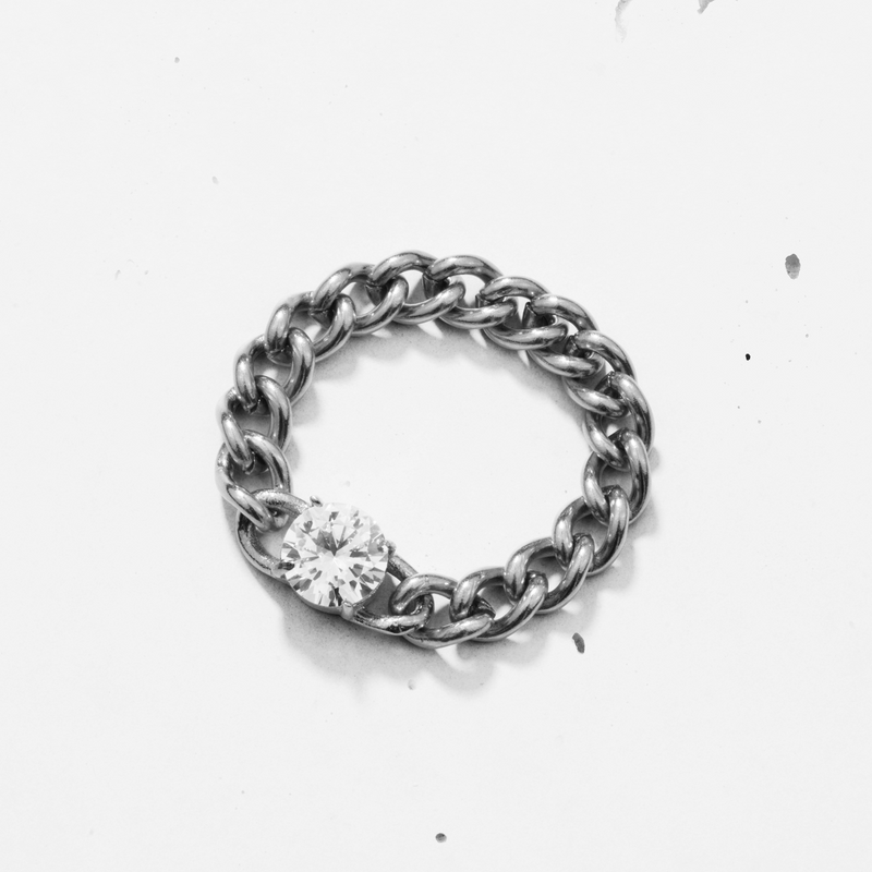 Brilliant Round Chain Ring
