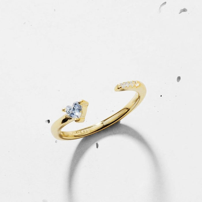 Dainty Heart Open Ring