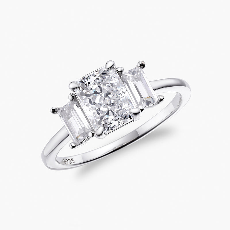 Crushed Ice Rectangle Trio | Centrepiece Ring