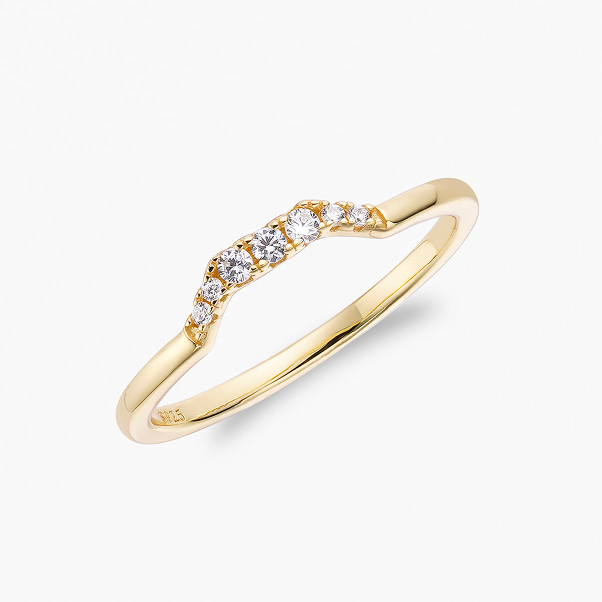 Pavé Hex | Stacking Ring