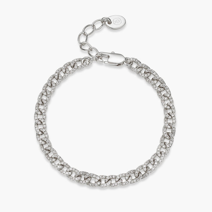 Pavé Mini Curb Chain Bracelet