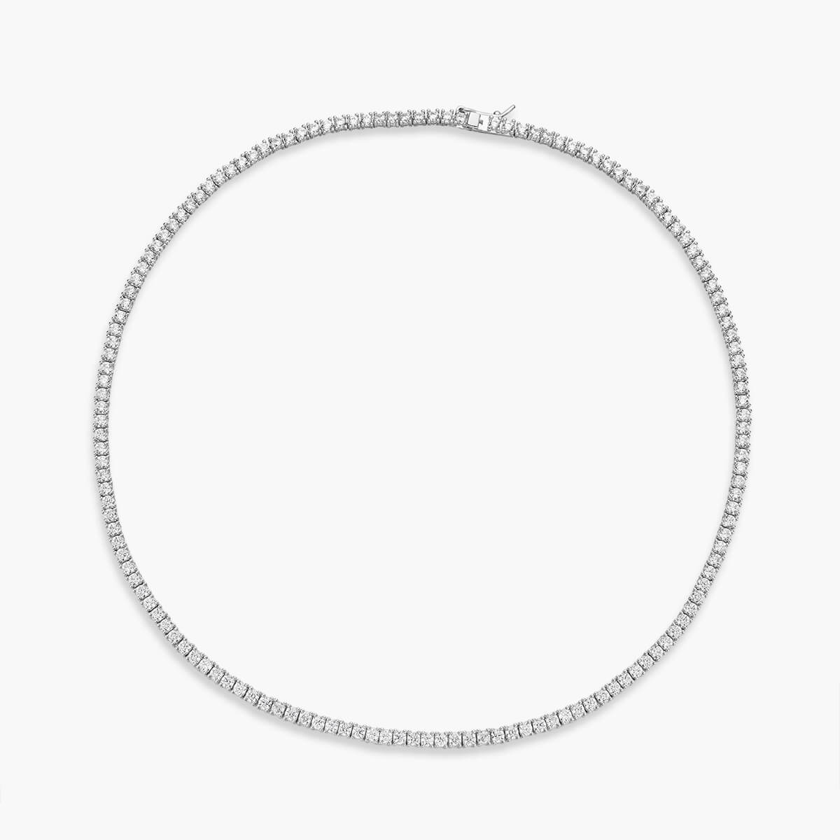 Classic Cubic Zirconia Tennis Necklace, 2.5mm crystal – OBJKTS Jewelry