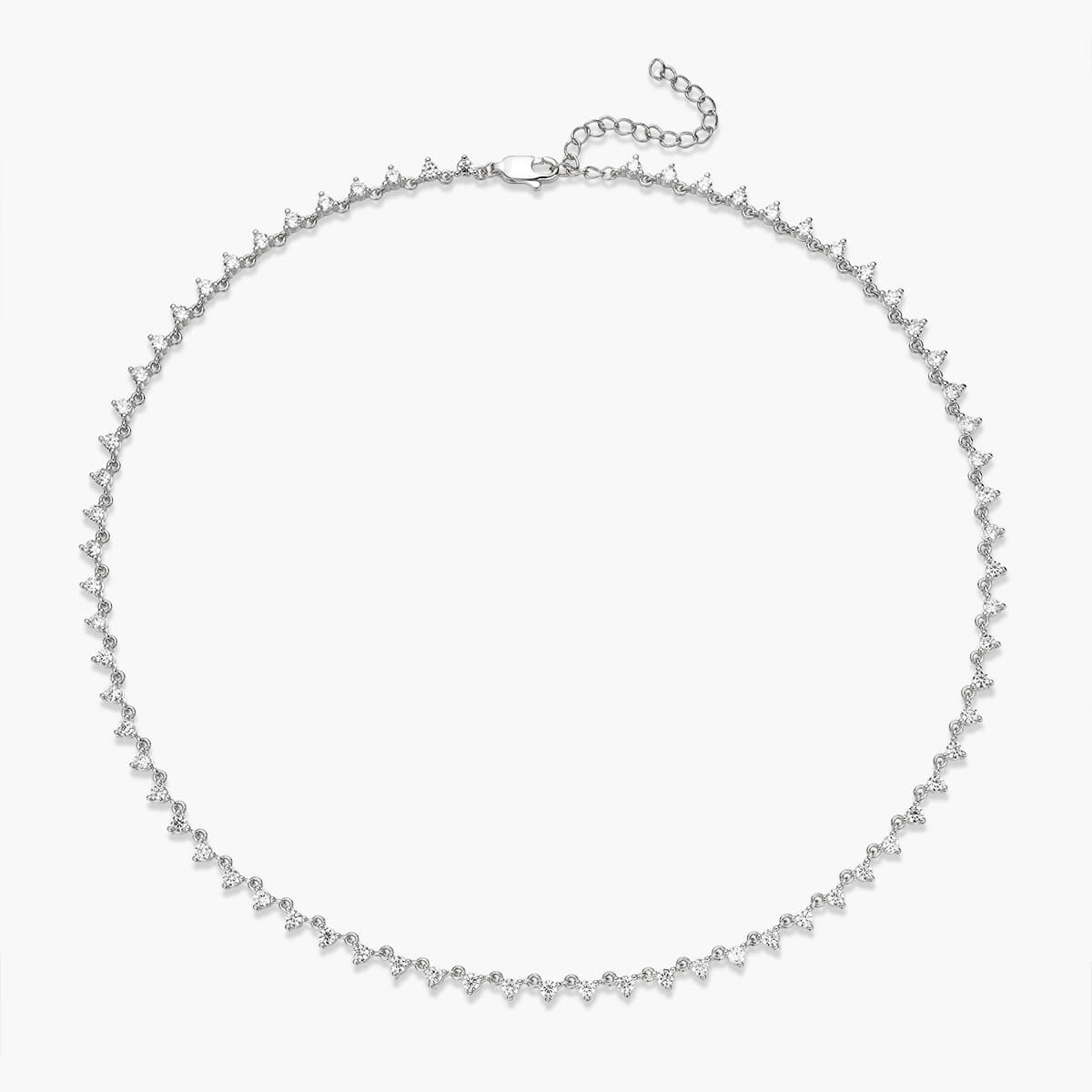 Rhinestone Choker Necklaces Silver Crystal Cz Necklaces Sparkling Diamond Choker  Necklaces Thin Crystal Collar Necklaces Jewelry For Women And Girls(f