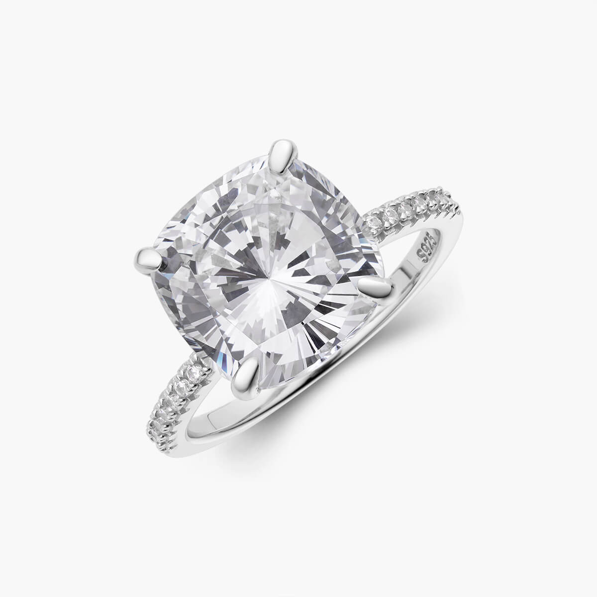 Cushion cut on sale cz ring