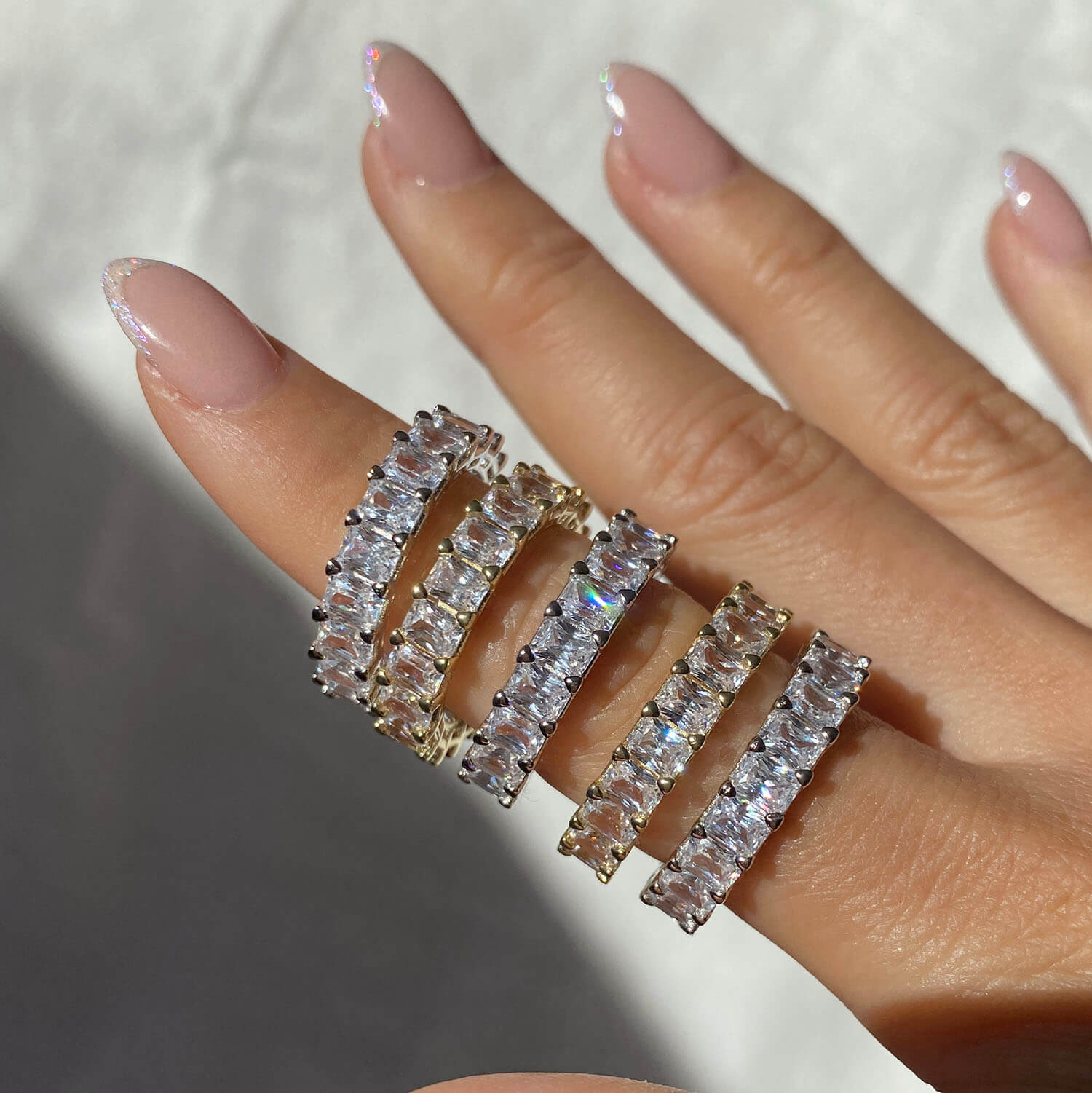 Radiant Cut Eternity Band – OBJKTS Jewelry