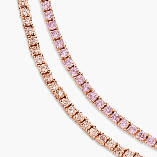 Coloured Tennis Necklace 2.5mm
