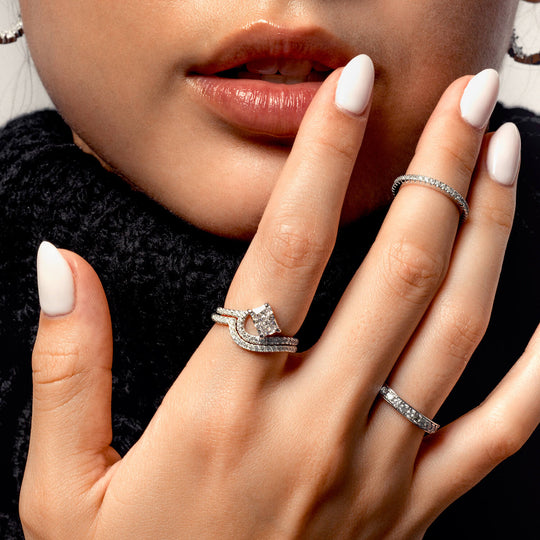 Pavé Flux Ring | Bottom Stacker